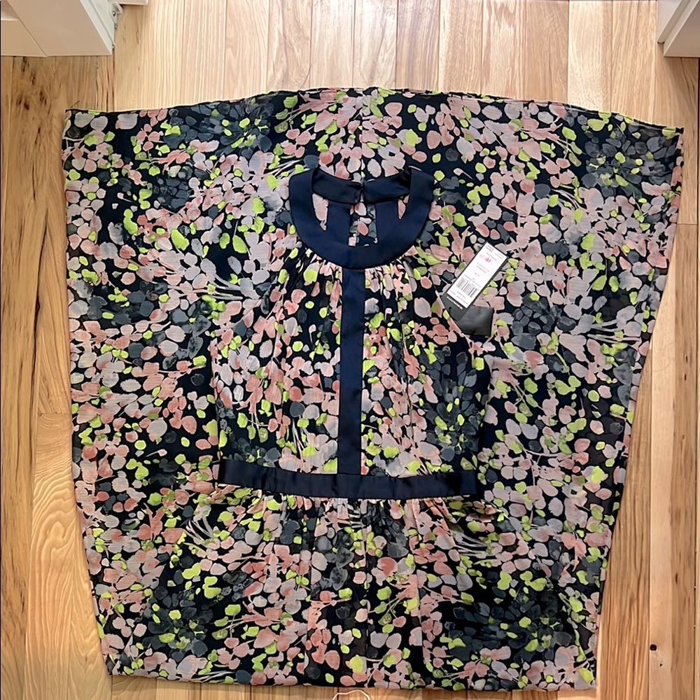 BCBGMaxAzria Midnight Blue Floral Maxi Dress